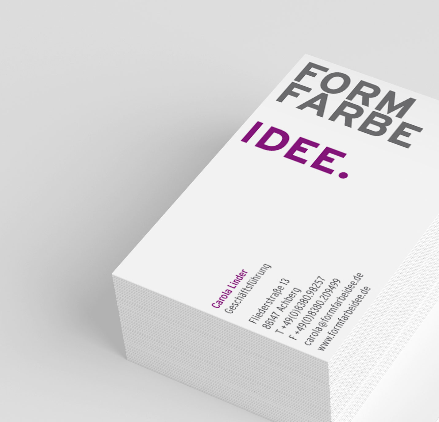 FormFarbeIdee_Visitenkarten